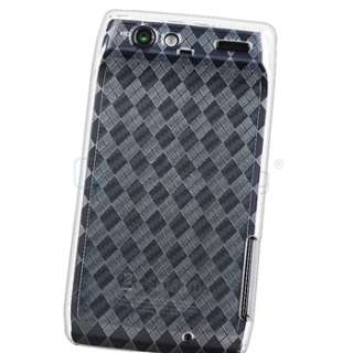 Accessory Clear TPU Skin Case+Privacy LCD Pro For Motorola Droid 
