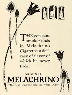 1924 Ad Melachrino Cigarettes Tobacco Smoker Smoking  