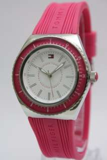 New Tommy Hilfiger Women Pink Silicone Band Watch 36mm 1781004  