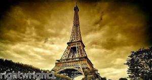 EIFFEL EIFFLE TOWER SKY PARIS CHECKBOOK COVER FRANCE  