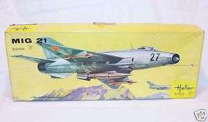 Heller 172 Russian MIG 21 Jet Fighter Plane Kit MIB`70  