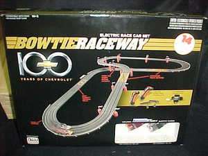 AW HO slot car Bowtie Raceway 100 years of Chevrolet electric Race Set 