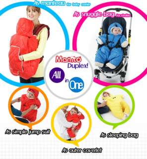 Baby Sleeping bag carrier jump suit sunggle bag manteau  