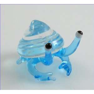  Hermit Crab Glass Miniature figurine approx. 1 inch Light 
