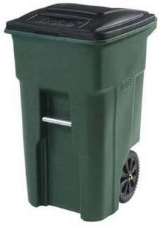 Pack 32 Gallon 2 Wheel Greenstone Trash Can/Cart 723105801067  