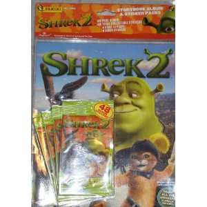  Shrek 2 Sticker Album Panini with 4 sticker packs Toys 