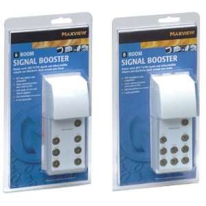    Maxview 6 Room Plug In Signal Booster Silver PSB6C Electronics