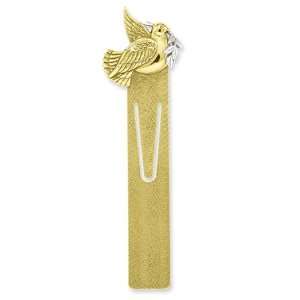  Gold & Silver tone Messenger of Peace Dove Bookmark/Mixed 