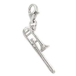  Charms Trombone Charm with Lobster Clasp, Sterling Silver Jewelry