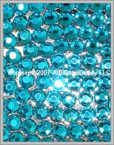 Convertible Belt Buckle w Swarovski Crystal Turquoise  