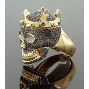    Mens Skull Real Diamond Ring   9 IcedTime Jewelers Jewelry