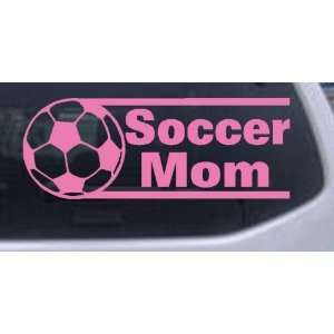 Soccer Mom Sports Car Window Wall Laptop Decal Sticker    Pink 58in X 