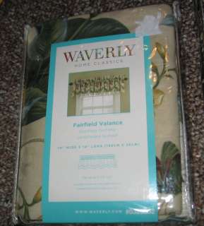 Waverly Garden Images Fairfield Valance Parchment Beige Green Floral 