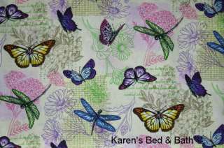 Butterfly Wildflowers Nature Cabin Curtain Valance NEW  