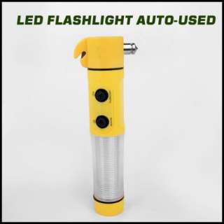 LED Car Emergency Cutter Hammer Escape Tools Flashlight  