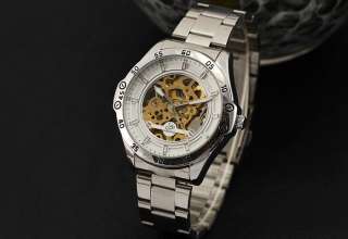   Watch Silver with Gold Self Winding Auto Mechanical Movement  