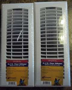 Floor Vents   Floor Diffusers WHITE Lot of 2 BRAND NEW  