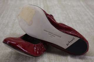 Vera Wang Lavender Lillian Dark Red patent leather Ballet Flats 5.5 