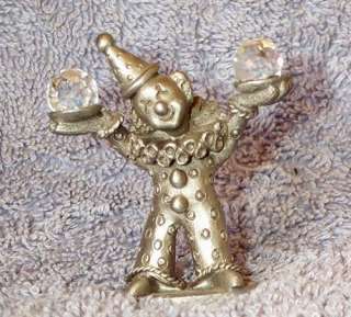 Pewter Clown, Faceted Crytals,Spoontiques 1985 CM447  