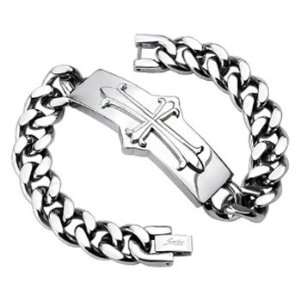  Spikes 316L Stainless Steel Chain Bracelet with Medieval 
