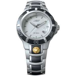 ASP Watches Investigator, White Dial, Two Tone Stainless Steel Strap 