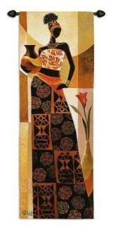 NAIMA AFRICAN WOMAN FINE ART TAPESTRY WALL HANGING  