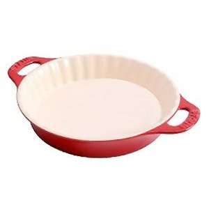 Staub Pie Plate   11   w/Handles   Red 