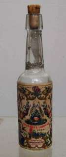 Miniature Florida Water Bottle Embossed Full Label 1890  