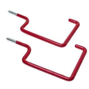   11/64 Utility Storage Hooks w/Red Vinyl   Zinc Plated 2 per Package