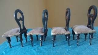   Miniature Furniture Biedermeier Style Sofa Chest Table Chairs  