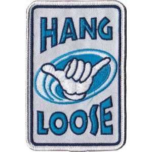   Iron On Patch   4 Surfing Surf Surfer Hang Loose Street Sign Applique