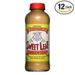 Sweet Leaf Tea, Citrus Green Tea, 20 Ounce Bottles (Pack of 12)