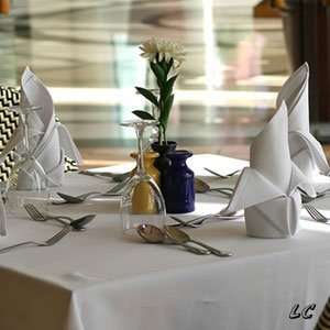  12 Each 70 Round White Diplomat MJS Restaurant Tablecloths 