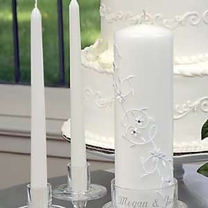  Unity Candle & Tapers Set Sparkling Entwined Everything 