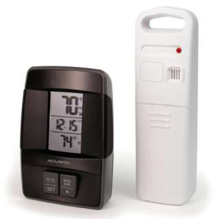   wireless thermometer features an easy to read display that measures