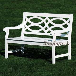 Achla Designs VOFB 14 Hennell Wood Outdoor Bench White  