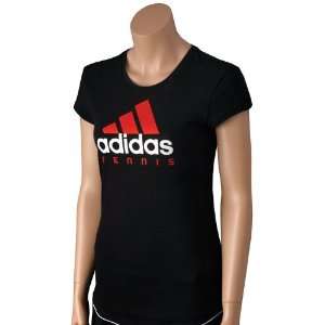  Adidas 12 Womens Tennis Essentials Logo Tee Black/Core 