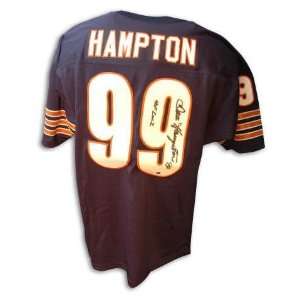   Dan Hampton Chicago Bears Throwback Blue Jersey Inscribed Hof 2002