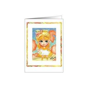  Tiny Thumbelina Flower Doll All Occasion Blank Card Card 