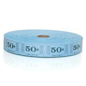  50 Cent Tickets   Blue   2000 per roll Toys & Games