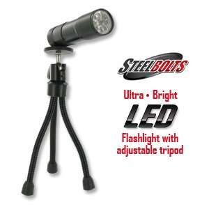    SteelBolts Ultra Bright LED Flashlight with Tripod Electronics