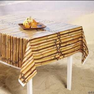  Faux Bamboo Tropical Tiki Table Cover