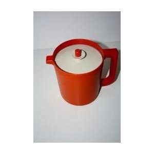  Tupperware Orange Go Between Pitcher with Cream Push Button Lid 