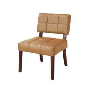  Beautiful Ultra Modern Style Caramel Bonded Leather Accent 