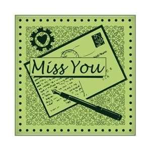  Inkadinkado Cling Mini Stamp 2.25X2.25 Miss You; 6 Items 