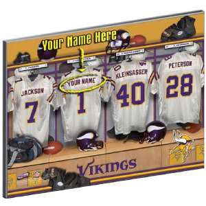  Minnesota Vikings Customized Locker Room 12x15 Laminated 