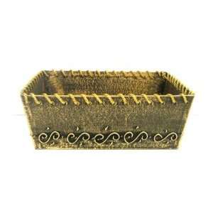    Rectangle Designer Container   Antique Gold
