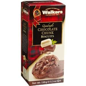 Walkers Shortbread Quadruple Chocolate Chunk Biscuits, 5.3 Ounce (Pack 
