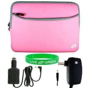  with with 12v Car and Wall Charger   Dual Pocket Pink Electronics