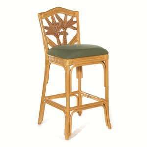   Stationary Rattan 30 Bar Stool in Natural Finish Furniture & Decor